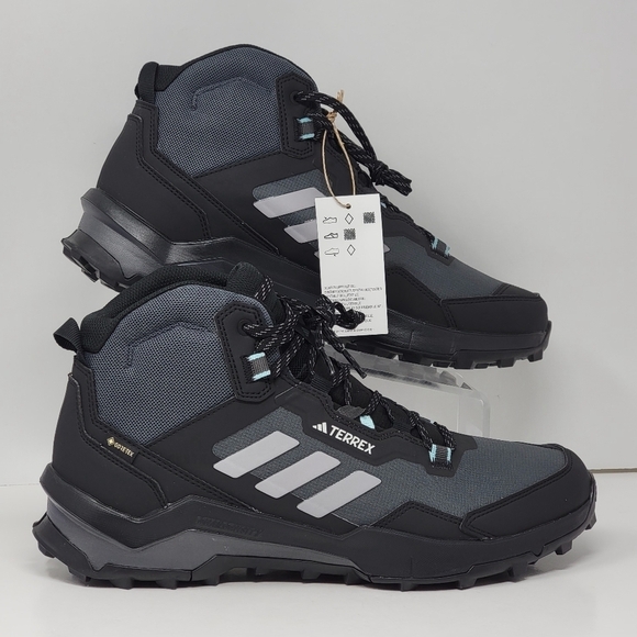 Adidas Terrex AX4 Mid GTX Women's Size 11.5 Hiking Shoes Grey Black HQ1049 New - Picture 1 of 10